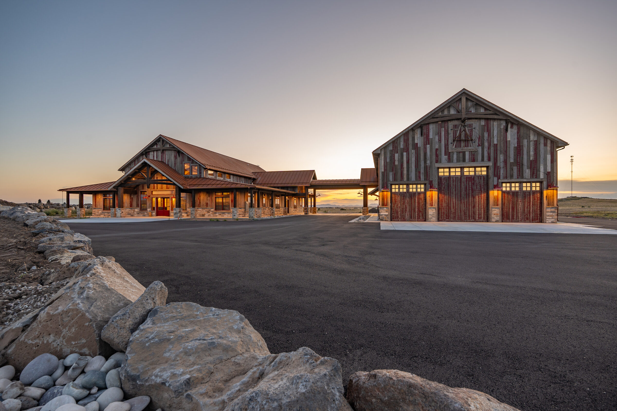 Potterman Hollow project — Ashton compound at golden hour